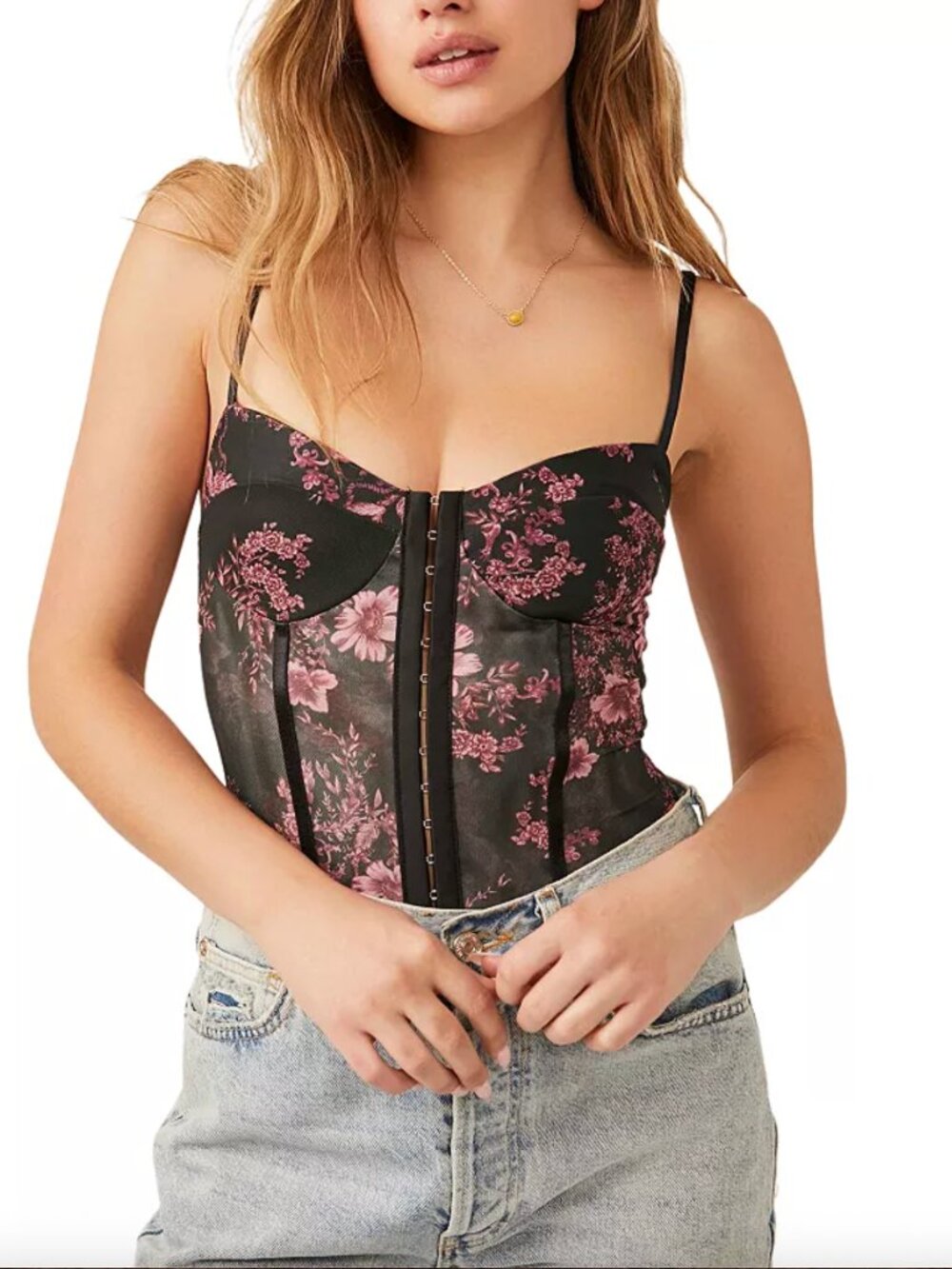 Free People Intimately Printed Night Rhythm Bodysuit